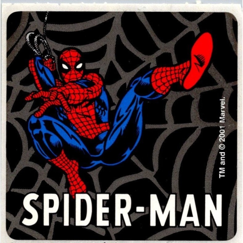 Y2K 2001 Marvel Spider-Man‎ Sticker SandyLion SmileMakers VTG